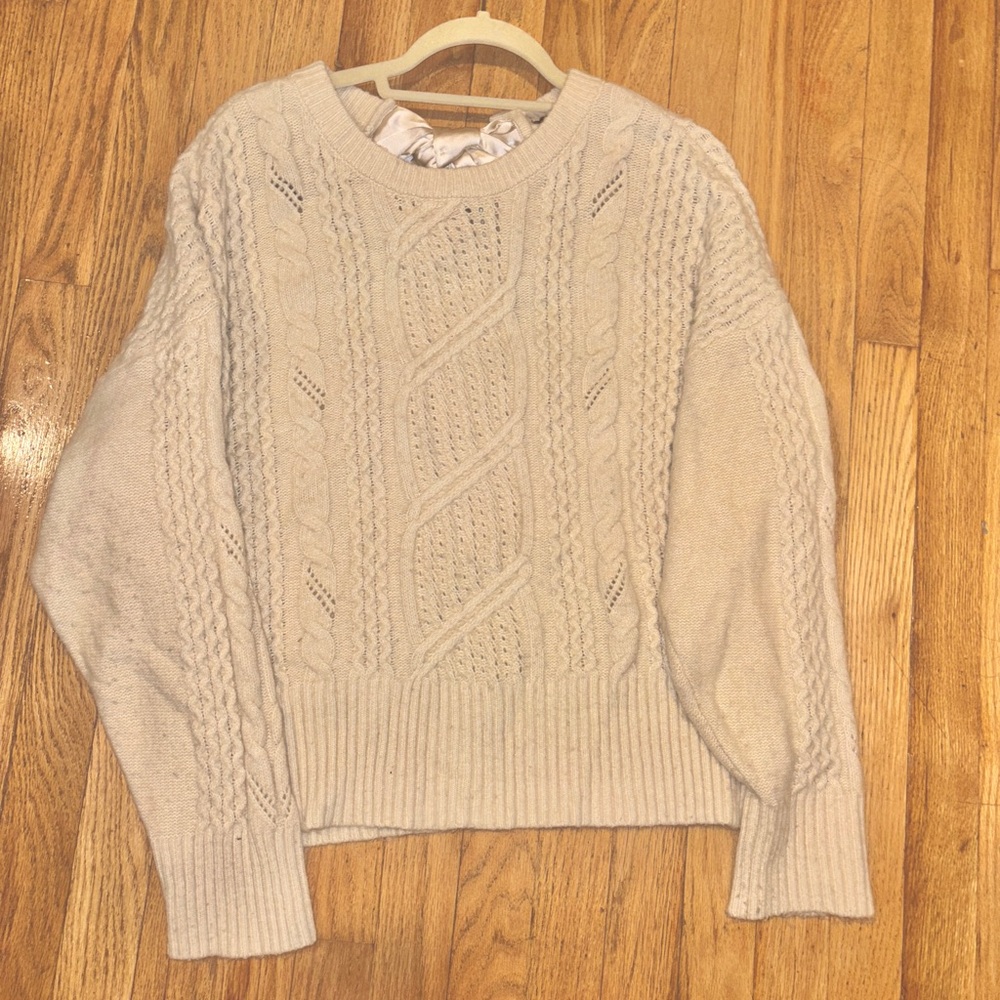 Express Cream Tie-In-Back Knit Sweater - XL - Picture 8 of 15